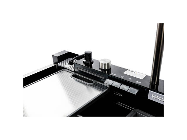 Кухонна мийка MITTONI B-5 7546 чорна з нержавіючої сталі. - Фото 5