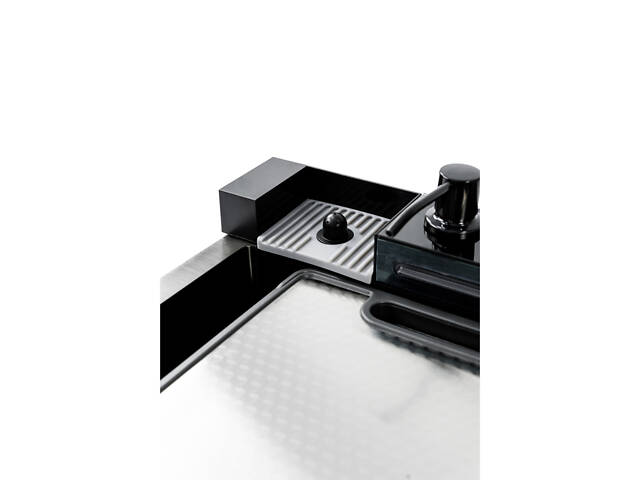 Кухонна мийка MITTONI B-5 7546 чорна з нержавіючої сталі. - Фото 6