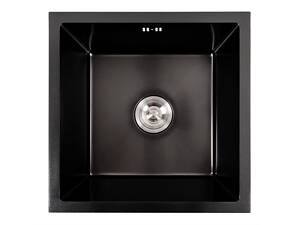 Кухонная мойка PVD черная СМ 44*44 Platinum Handmade (монтаж под столешницу)