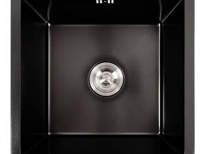 Кухонна мийка PVD чорна СМ 44*44 Platinum Handmade (монтаж під стільницю)
