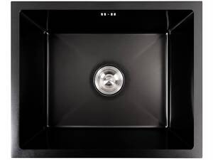 Кухонна мийка PVD чорна СМ 54*44 Platinum Handmade (монтаж під стільницю)