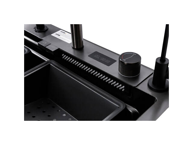 Кухонна мийка TWITER-2 7546 чорна з нержавіючої сталі. - Фото 7