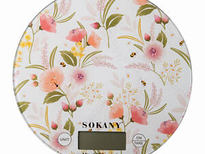 Кухонні ваги до 5 кг Електронні точні ваги для продуктів без настільної чаші Працюють від батарейок Sokany