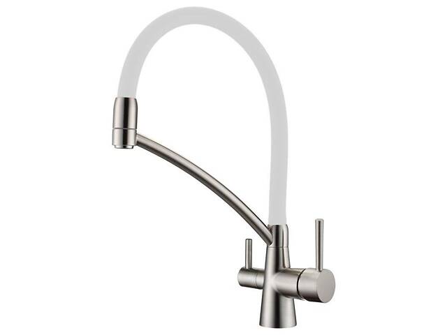 Кухонний змішувач Fabiano FKM 31.10 Inox White 8231.403.0059 - Фото 1