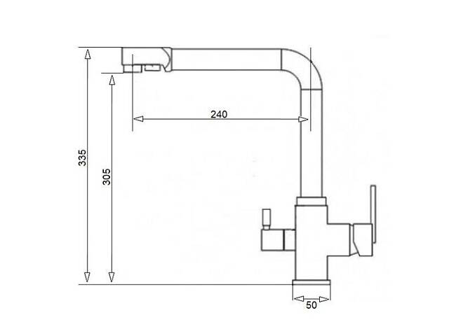 Кухонний змішувач Fabiano FKM 31 Inox 8231.402.0389 - Фото 2