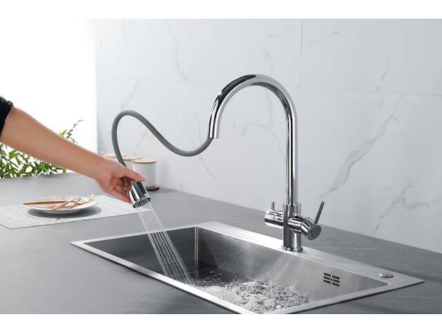 Кухонний змішувач Fabiano FKM 3122 Inox 8231.403.1151 - Фото 2