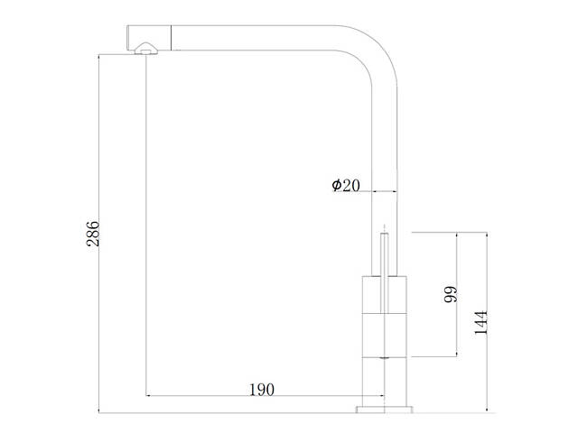 Кухонний змішувач Fabiano FKM 51 SS Inox 8232.401.0765 - Фото 2