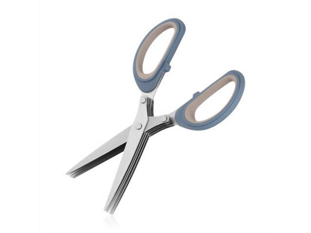 Кухонные ножницы Ardesto Gemini для зелені 19.3 см сіро-сині (AR2122B) - Фото 6