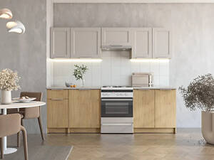 Кухонный гарнитур Wendy 240, кашемир / дуб Кремона