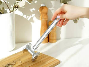 Кухонний молоток двосторонній для відбиття м'яса та відбивних алюмінієвий литий 22 см