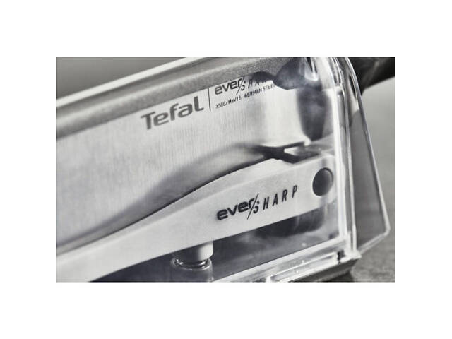 Кухонный нож Tefal Eversharp, 16.5см, з чохол-точило нержавіюча сталь, чорний (K2569004) - Фото 3