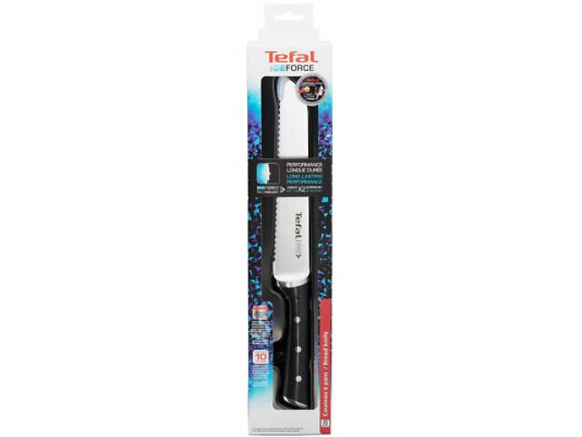 Кухонний ніж Tefal Ice Force 20см, чорний (K2320414) - Фото 5