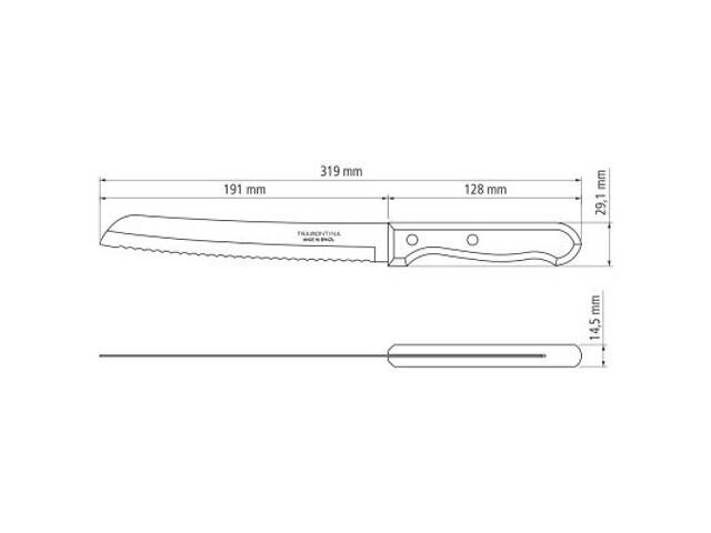 Кухонний ніж Tramontina Dynamic Bread 203 мм (22317/108) - Фото 3