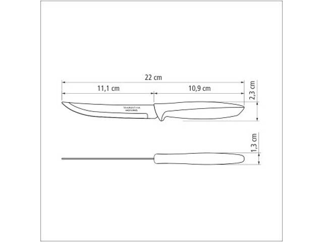 Кухонний ніж Tramontina Plenus Light Grey 127 мм (23431/135) - Фото 3