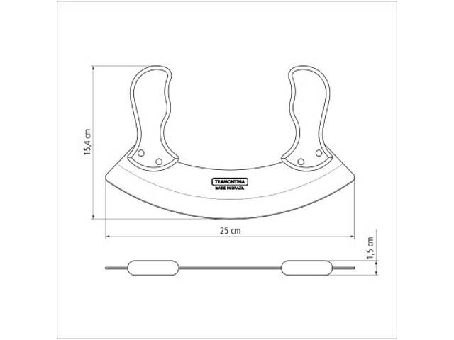 Кухонний ніж Tramontina Polywood Мезалуна (21147/190) - Фото 4