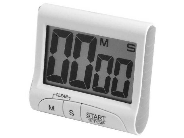 Кухонный таймер с дисплеем Lux Electronic Timer D-016 Белый - Фото 2