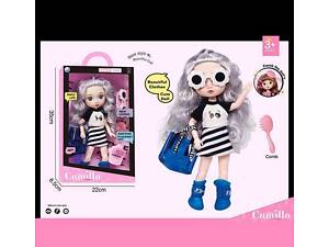 Кукла A 923 J (24/2) высота: 30 см, шарнирные суставы, имитация стеклянных глаз, аксессуары, расческа, в коробке