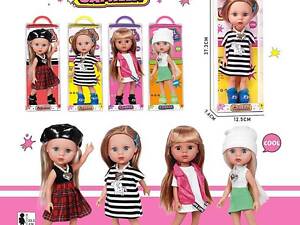 Кукла A 925 B (48/2) 4 вида, высота 33.5 см, съемная одежда, движение конечностей, прошите волосы, имитация стеклянных г