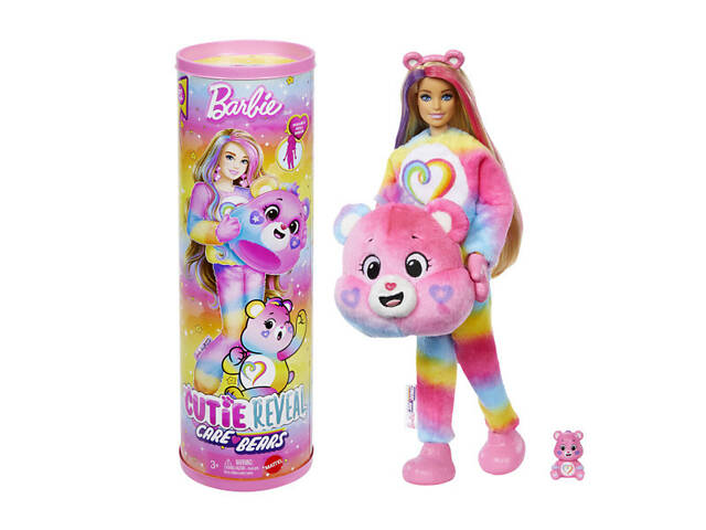 Лялька Барбі нова хвиля ведмедик Єдність Barbie Cutie Reveal Care Bears JFV60 - Фото 1