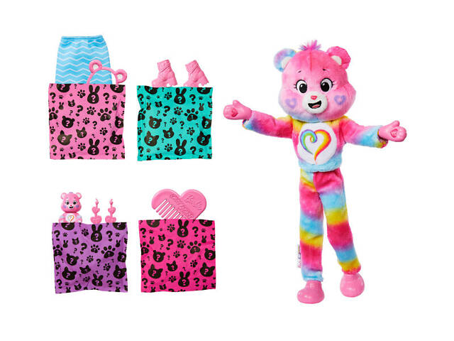 Лялька Барбі нова хвиля ведмедик Єдність Barbie Cutie Reveal Care Bears JFV60 - Фото 3