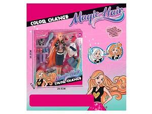 Кукла JJ 9914-1 W (48/2) высота - 30 см, изменяет цвет волос, резиновая голова, дополнительная одежда и обувь, фигурка к