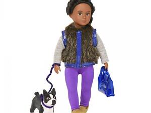 Кукла LORI 15 см Илисса и собака терьер Индиана LO31016Z