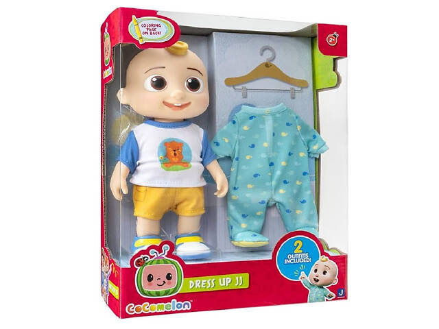 Кукла с аксессуарами Cocomelon Large Doll Dress Up JJ Одень Джей Джея 230 мм iz15675 - Фото 1