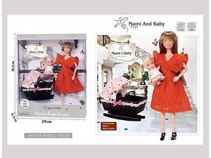 Кукла с младенцем и аксессуарами (A 793-3) съемная обувь, люлька