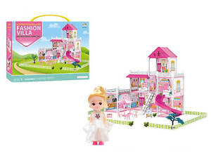 Ляльковий будинок 1237-3 з ляльками, меблями та аксесуарами коробка р.41x13x30 см