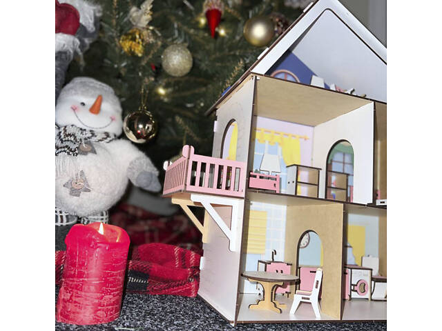 Ляльковий будиночок для LOL із кольоровими стінами, ліфтом і меблями в подарунок - Фото 7