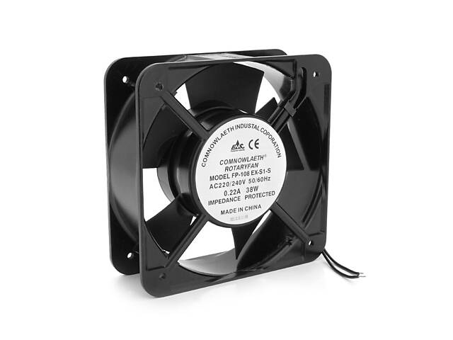 Кулер для охолодження серверних БП FP-108EX-S1-S DC sleeve fan 2pin під паяння - 172*150*51мм, 220V/0,22A, - Фото 1