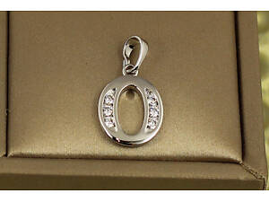 Кулон Xuping Jewelry літера O 1,5 см сріблястий love-shopping