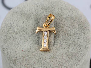 Кулон Xuping Jewelry літера Т 1.5 см золотистий love-shopping