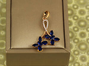 Кулон Xuping Jewelry Вихрь желаний с синим камнем 3 см золотистый love-shopping