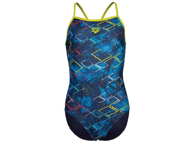 Купальник Arena DALY SWIMSUIT LIGHT DROP BACK лайм, синій, білий, рожевий Діт 140 см - Фото NaN