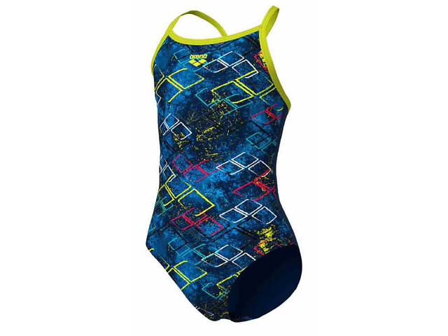 Купальник Arena DALY SWIMSUIT LIGHT DROP BACK лайм, синій, білий, рожевий Діт 140 см - Фото 2