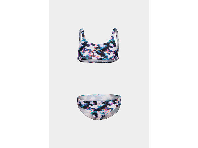 Купальник для дівчат Arena TIE AND DYE BIKINI TOP білий, синій, мультиколор Діт 164см - Фото 1