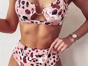 Купальник женский раздельный 14343 L пудровый