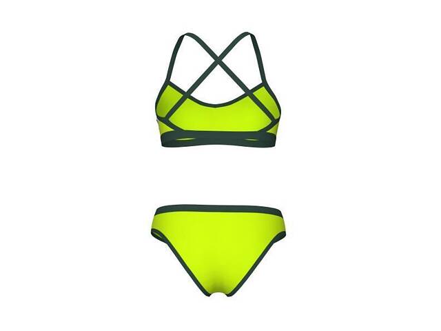 Купальник роздельный для женщин Arena ICONS BIKINI CROSS BACK SOLID салатовый Жен 42 005037-660 42 - Фото 2