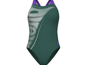 Купальник закритий для жінок Arena BRIGHT GLARE SWIMSUIT V BACK зелений Жін 44 008930-690 44