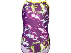 Купальник закритий для дівчат Arena SOAP BUBBLES SWIMSUIT LIGHT DR фіолетовий Діт 164 см 008994-960 164 см