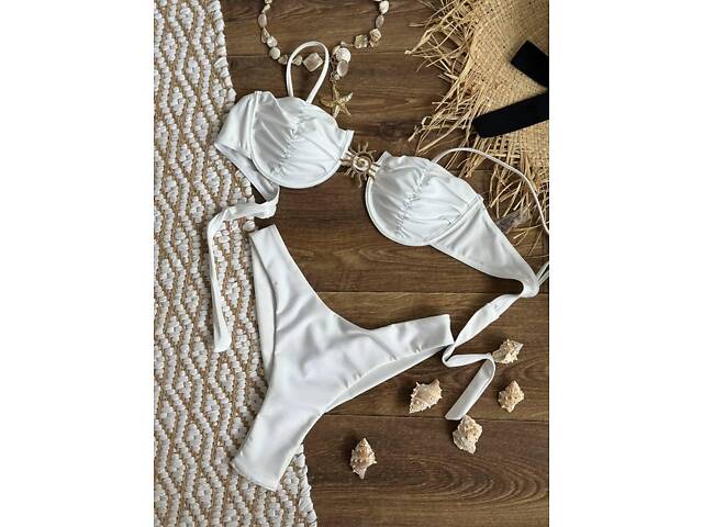 Купальник білий SW3673/1 - Фото 8