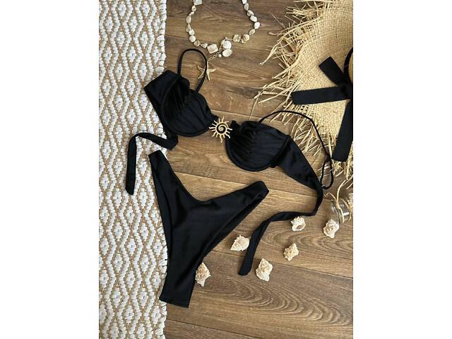 Купальник чорний SW3673 - Фото 8