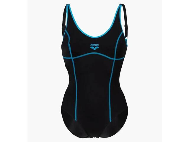 Купальник роздільний для жінок Arena TANIA CLIP BACK SWIMSUIT ONE P чорний, блакитний Жін 40 005974-580 40 - Фото 1