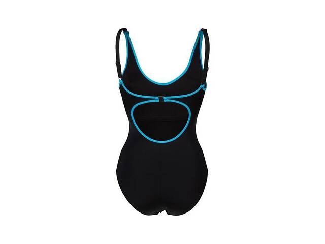 Купальник роздільний для жінок Arena TANIA CLIP BACK SWIMSUIT ONE P чорний, блакитний Жін 40 005974-580 40 - Фото 2