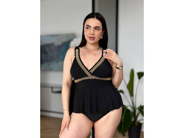 Купальник з золотим декором - Фото 3