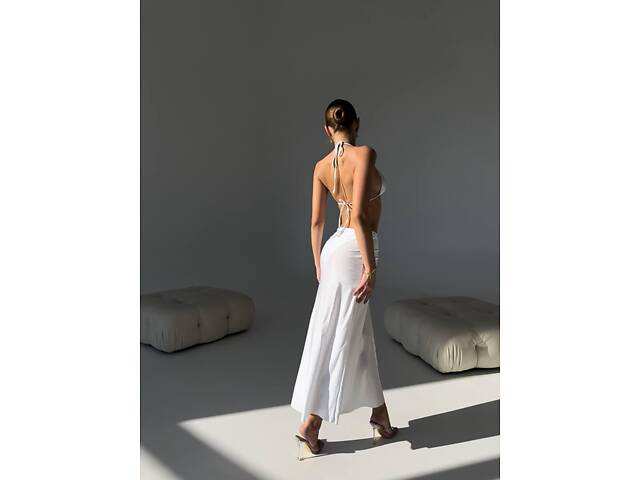 Купальник + туніка (білий) SW3633 - Фото 7