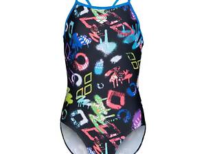 Купальник закрытый для девочек Arena GRAFFITI SWIMSUIT LIGHT DROP B Разноцветный 152 см (010289-580 152)