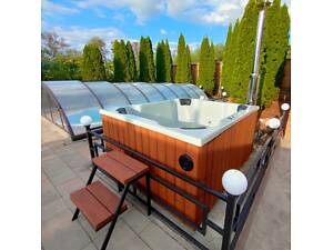 Купель на дровах | Карпатський чан з гідромасажем, підігрівом і пічкою