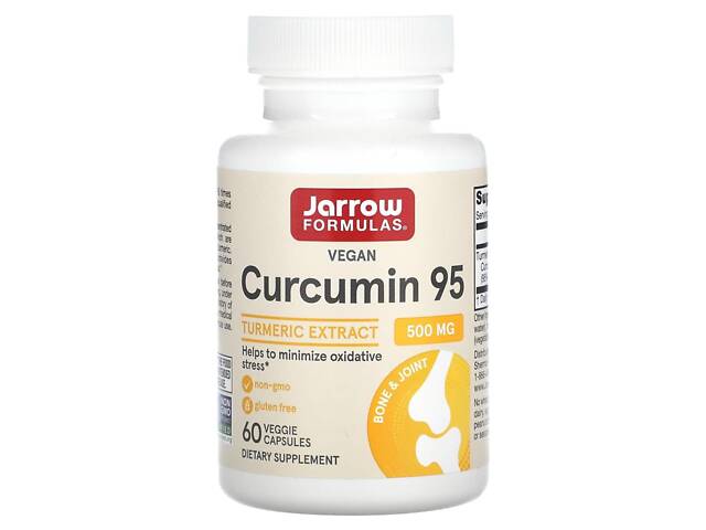 Куркумин 95, Curcumin, Jarrow Formulas, 500 мг, 60 капсул Куркумин 95, Curcumin, Jarrow Formulas, 500 мг, 60 капсул